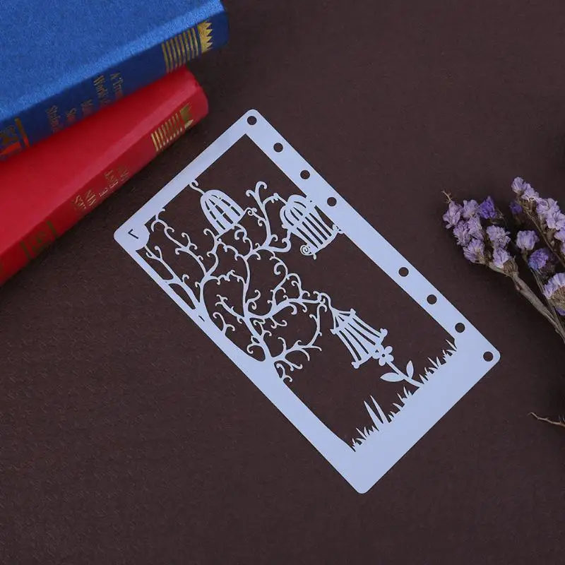 

Draw Tool Craft Birdcage Hollow Layering Stencils For Wall Painting Scrapbooking Stamp Album Decorative Office School Supplies