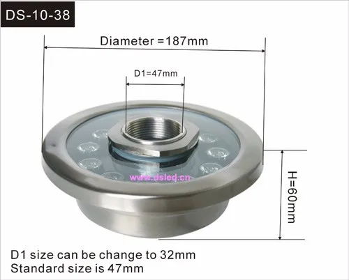 CE, хорошее качество IP68 36W светодиодный RGB фонтан светильник, светодиодный RGB светильник для бассейна, DS-10-38-36W-RGB, 24V DC, 12*3W RGB 3в1, 2 года гарантии