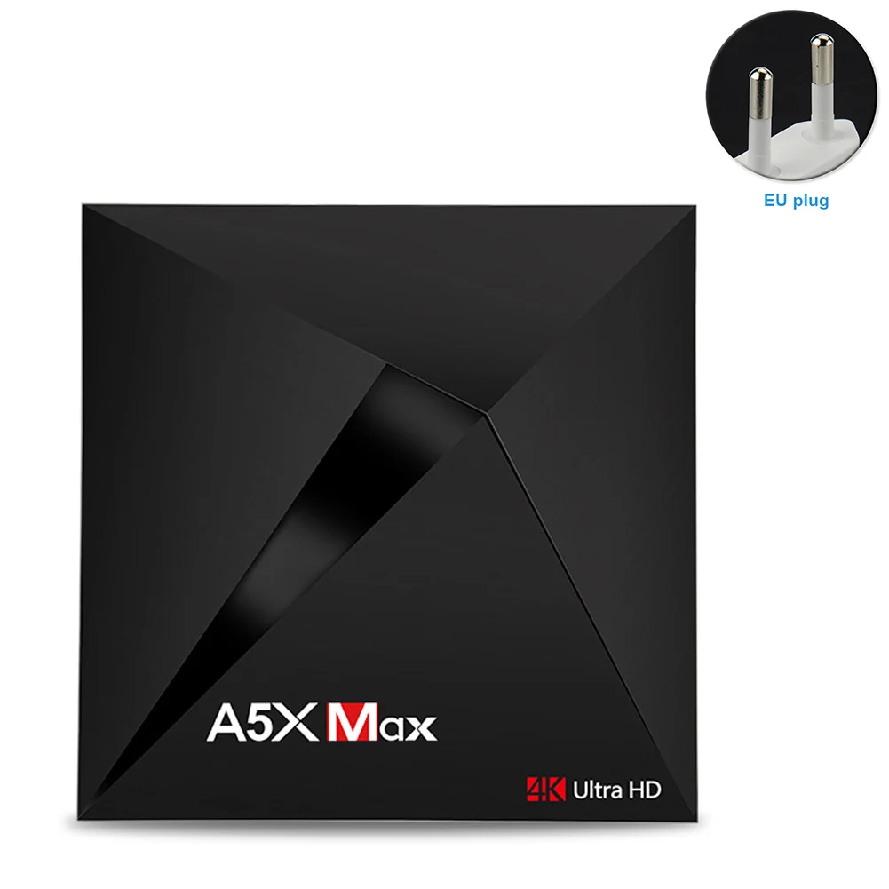 

A5X Max Android 8.1 Receivers TV BOX 4GB 32GB RK3328 HD Set Top Box BT4.0 WIFI