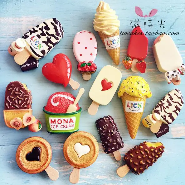 

Dessert Fridge Magnet Ice Cream Fridge Magnets Sticker Decor Creative Home Kitchen Decoration
