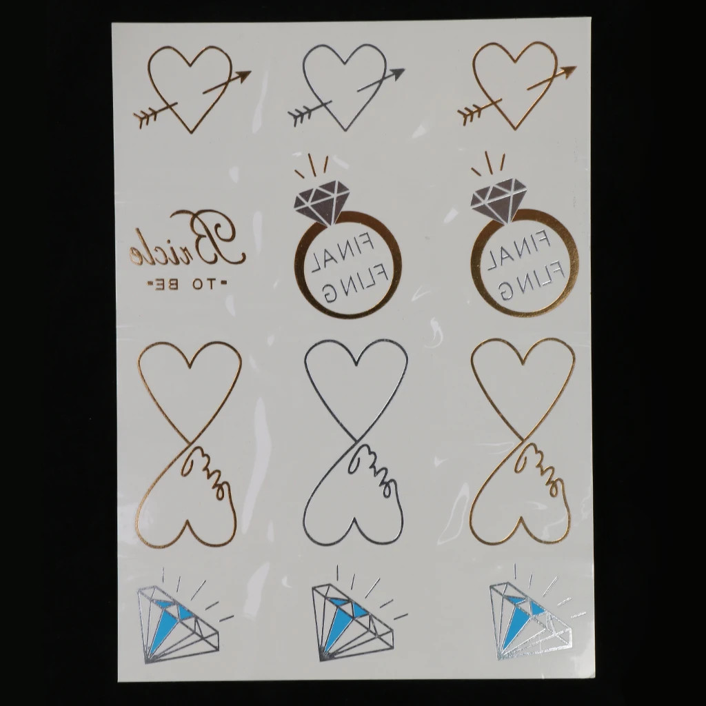 Bachelorette Party Waterproof Temporary Flash Tattoo Stickers