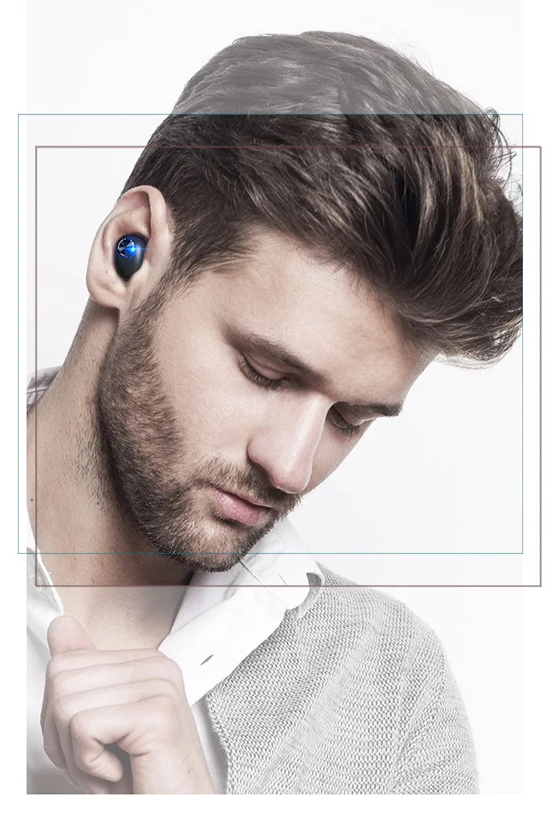 Mini Wireless Headphones Bluetooth Headset Noise Cancelling Earbuds TWS Stereo Earphone With Mic Charging box Bass Headphones (22)