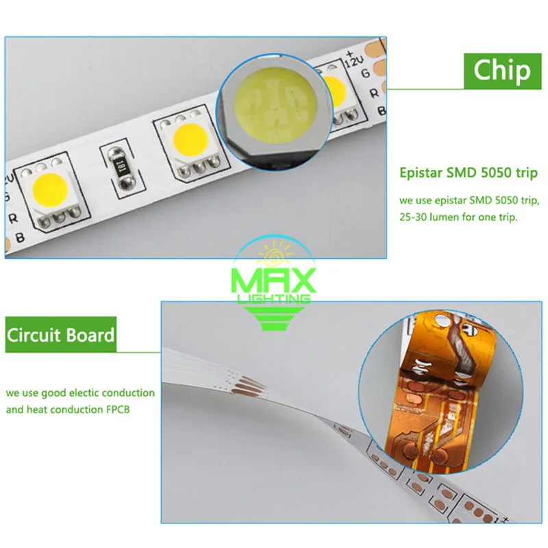 [MingBen] Светодиодные ленты faixa De светодиодный гибкие SMD 5050 DC12V 60 Светодиодный s/m 5