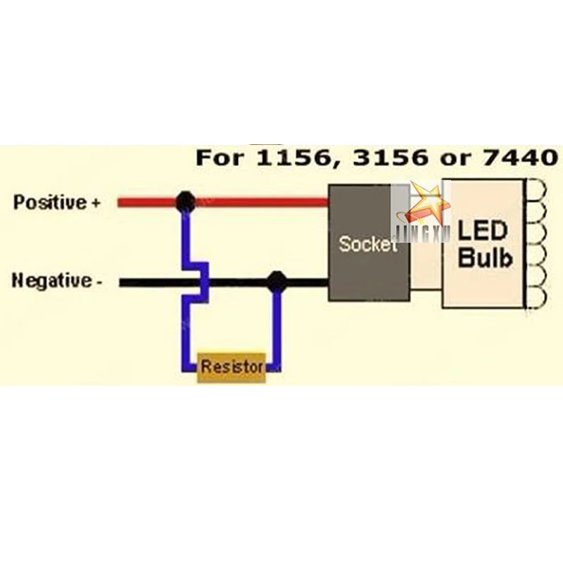 4x 6ohm 50 Вт нагрузочный резистор Canbus Анти-Мигающие декодеры для светодиодной лампы заднего хода, поворотник, противотуманная фара, дневные ходовые огни