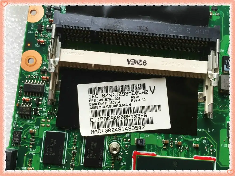 ل HP كومباك 6530 s 6531 S 6730 S 6830 s الدفتري 6531 S 491976-001 اللوحة المحمول PM45 DDR2 100% اختبار موافق