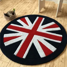 Акриловые гостиная журнальный столик Европейский круглый ковер личности прилив спальня ковер Jack флаг мультфильм Флаг Союза