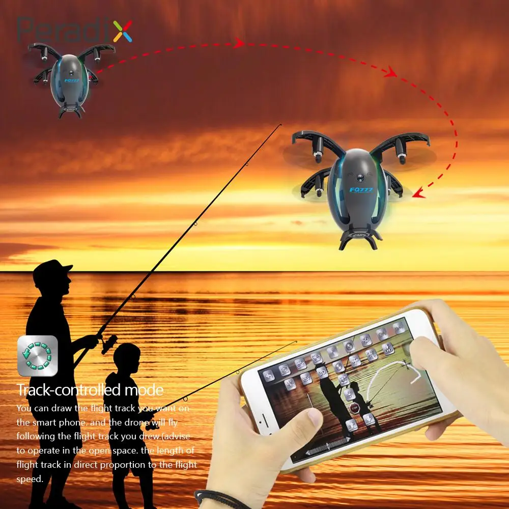 

Intelligent Quadcopter ABS Aerial Photography One Key Take-Off Four-Axis Aircraft Phone APP Control 3D Flip UAV for FQ