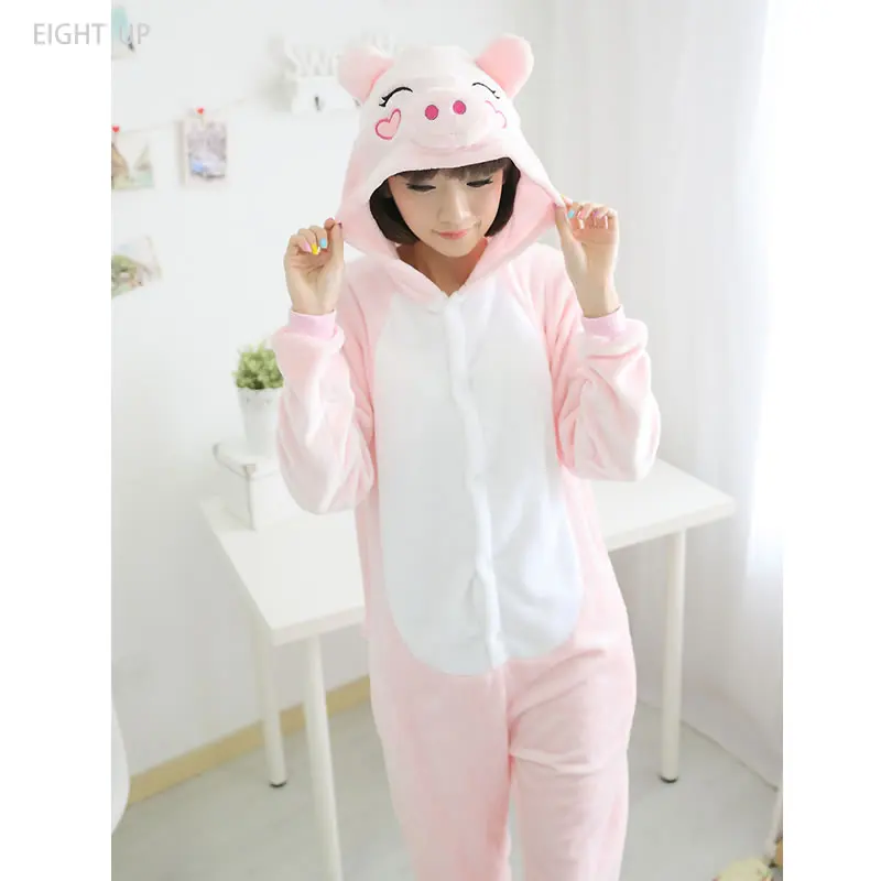

Pink Pig Onesies Sleepsuit Pajamas Animal Sleepwear Jumpsuit Halloween Christmas Party Clothing Cosplay Costumes for Adult Kids