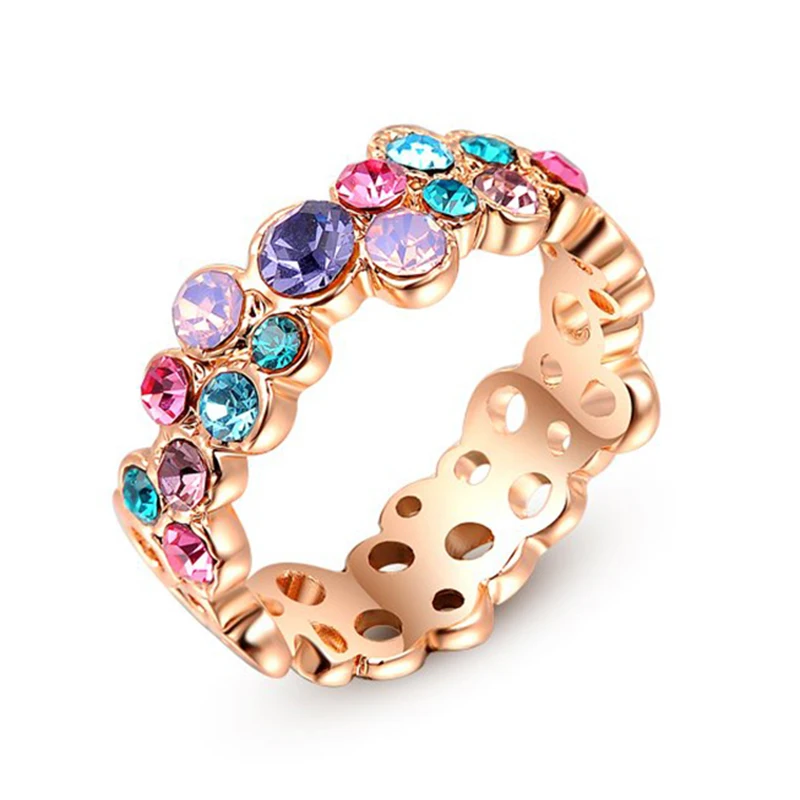 exquisite multicolor austrian crystal costume jewelry white rose gold color women beautiful wedding ring utr1142 - Beautiful Wedding Ring exquisite multicolor austrian crystal costume jewelry white rose gold color women beautiful wedding ring utr1142 - Beautiful Wedding Ring