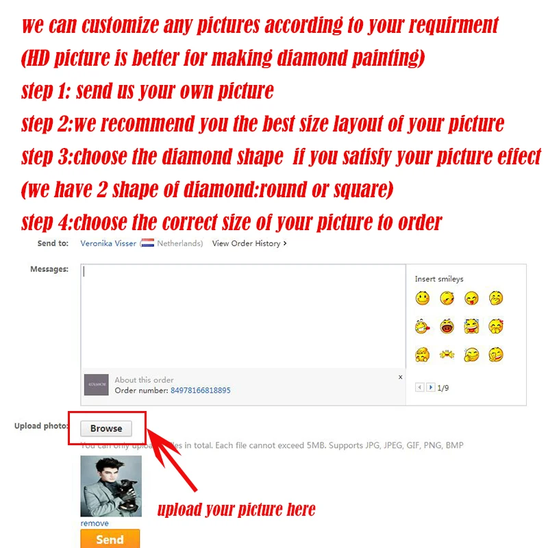 Goedkoop DIY Diamant Schilderij! Prive aangepaste Foto Custom Uw Eigen Diamant Schilderij Vol Vierkante Boor Diamant Borduurwerk BSP007