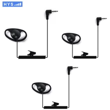 3pcs D Shape Two Way Radio Earphones and headphone Listen Only Earpiece 3.5mm Audio Plug Earphone for Iphone 6 Walkie Talkie
