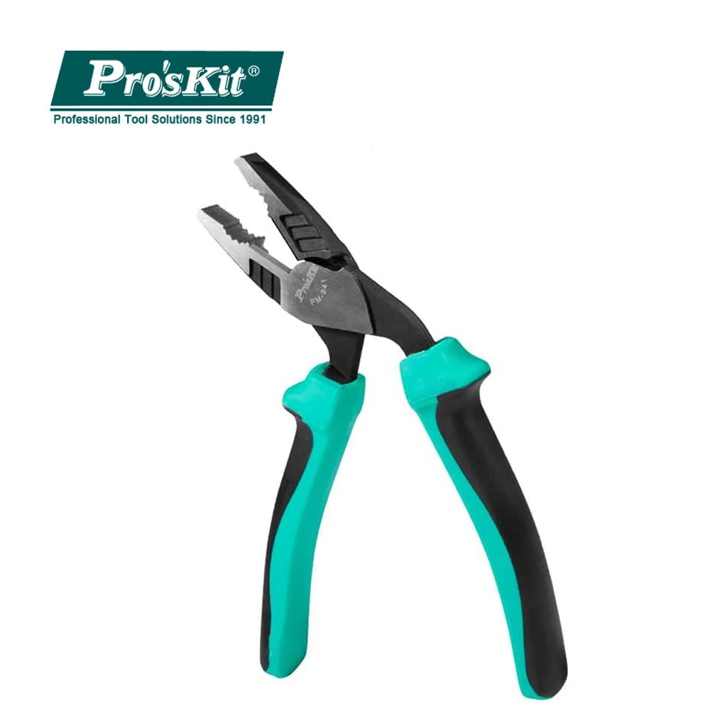 

Pro'sKit 45 Degrees Bending Head Steel Wire Pliers 8'' Double Color Province Force Cable Cutter Stripper Cutting Plier Tools