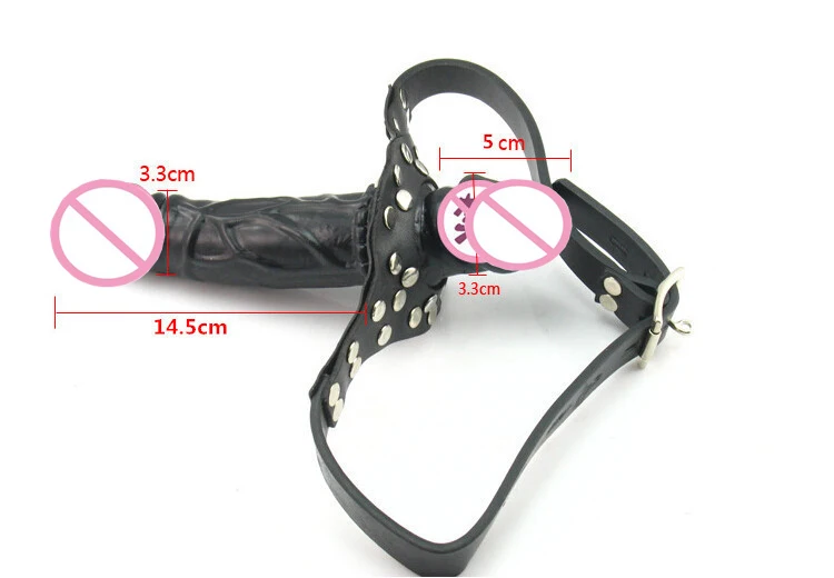 HOWOSEX Double Strap On Dildo Bondage ,Lesbian Penis Dick,Anal Dildos,Open Mouth Dildo Gags ,Sex Toys For Adult Dames