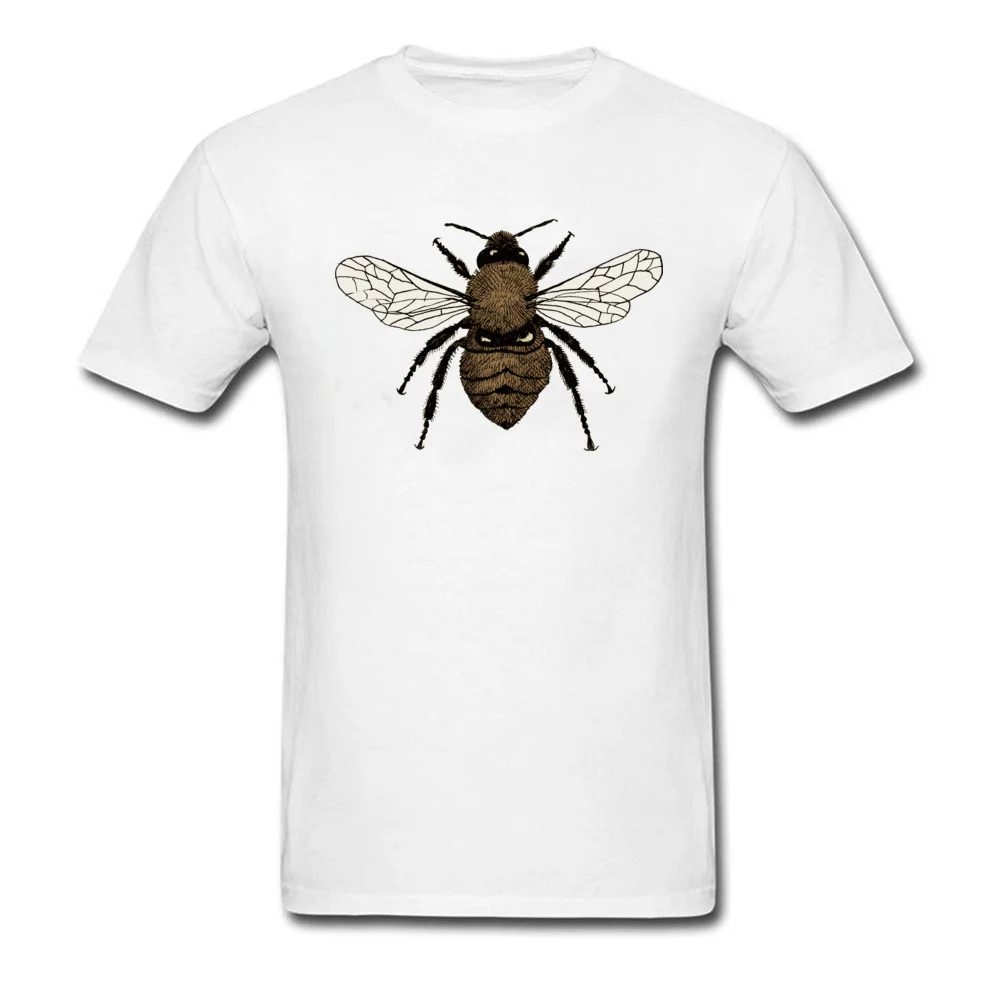 CrazySummer Short Sleeve Tops T Shirt Summer/Autumn 2018 Newest Crewneck 100% Cotton Tops Shirts Men T Shirt Bumblebee  Bumblebee white