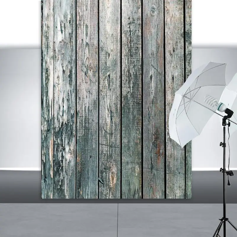 Художественный тканевый фон для фотосъемки с изображением деревянных досок