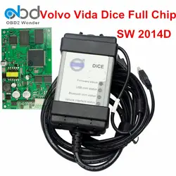 DHL Бесплатная для volvo Vida Dice 2014D 2015A программного обеспечения OBD2 диагностический сканер полный чип для зеленой печатной платы Vida OBDII Интерфейс