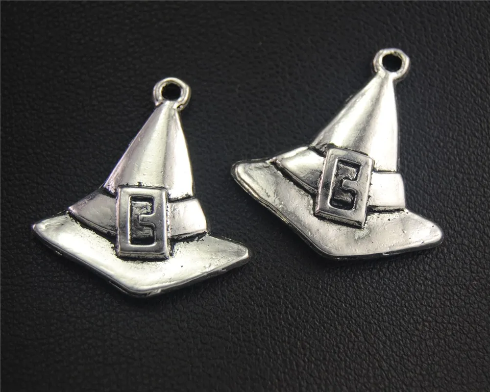 20 шт. серебряные подвески в виде ведьмы 24x23 мм|charm pendant|pendants for jewelry makinghat charm |