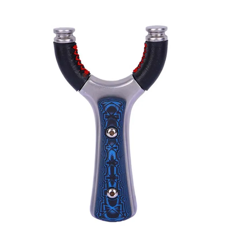 KONBMAN Stainless steel Slingshot For Hunting Catapult Flat rubber Band Outdoor Shooting Powerful Handheld Bow New 2018