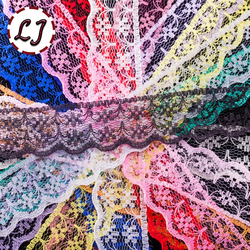 

New arrived 5yd/lot Embroidered Net Lace Fabric Trim Ribbon Wedding Craft For Unilateral DIY Handicraft Home Party Decorations