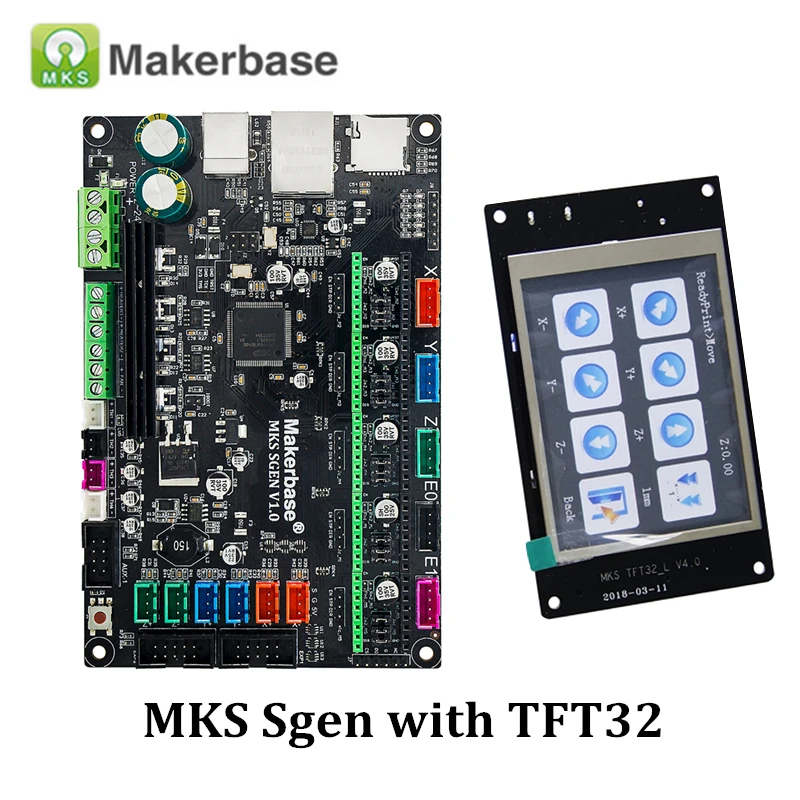 

3D Printer Parts Smoothieboard MKS SGen Controller Board Smoothiewaere with MKS TFT32 V4.0 Touch Screen MKS SBASE upgraded