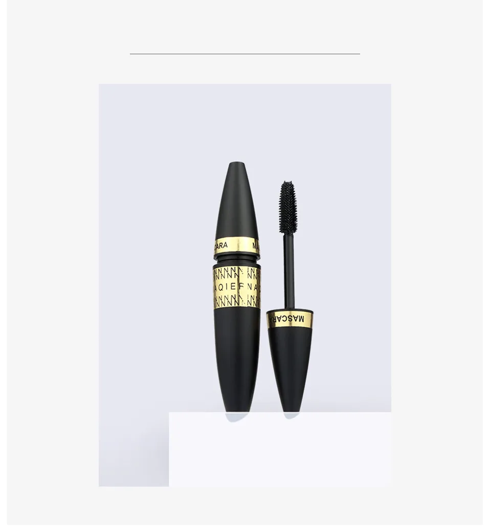 NAQIER тушь для ресниц Длина Длинные загнутые Mascaras 4D шелковое волокно Тушь для ресниц Водонепроницаемая римельная тушь для ресниц «Rimmel» большие глаза