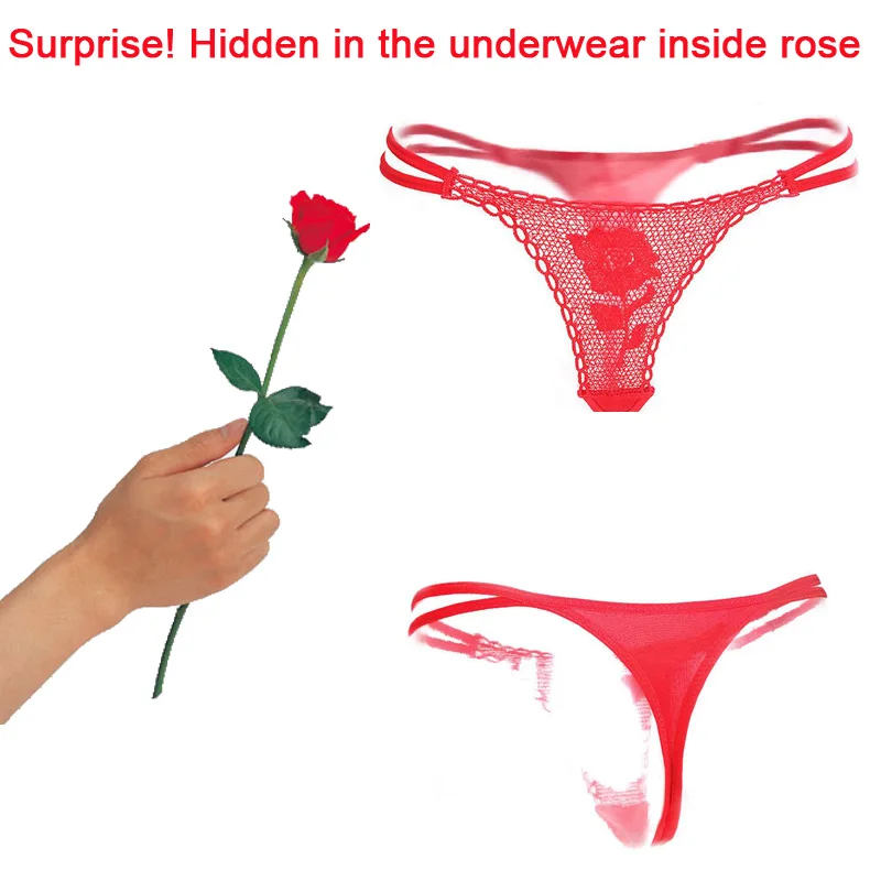 

A Bouquet of roses!Surprise! Women Sexy Lace Underwear Panties Brief Bikini Lingerie Thongs G-string Love Gift