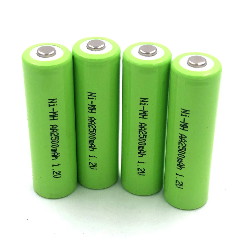 AA 2500mAh 4 шт. перезаряжаемые батареи NI-MN наконечник батареи камера игрушечные часы фонарик дистанционное управление