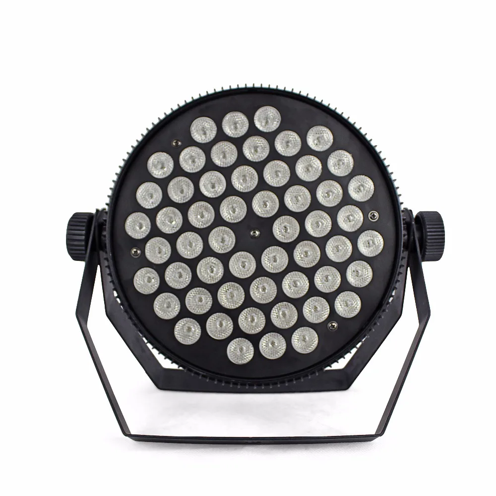 

4Pcs/Lot Led Par Light Stage DJ Lights 54Pcs Lamp Beads 3W RGB Home Party Disco Strobe DMX512 Flat Professional Lighting