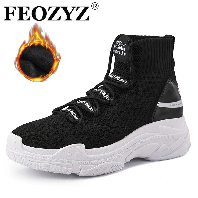 Buy FEOZYZ Winter Running Shoes For Men Women High Top