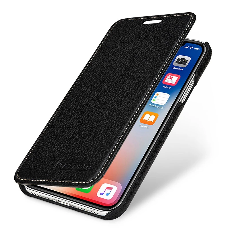 Для iPhone х кошелек чехол для Apple iPhone X Роскошные из натуральной коровьей кожи чехол телефона с держатель для карт Бизнес флип Fundas кожи