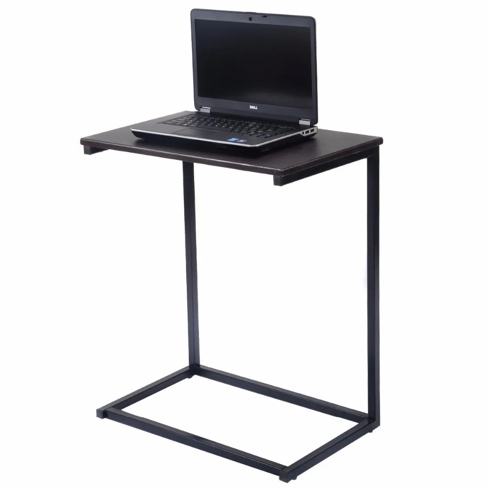 Goplus Modern Simple Laptop Holder Living Room Home End Stand Desk Table Notebook Beside Sofa Bed Home Office Furniture HW56969
