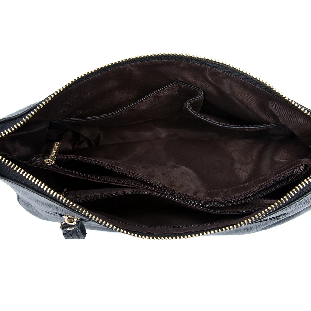 Zency модная черная женская сумка через плечо из натуральной кожи, элегантная женская сумка через плечо, маленькая сумка-тоут, вместительные сумки