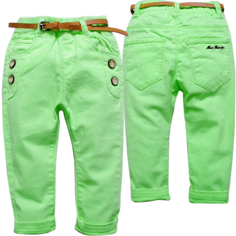 6338 baby casual pants boy trousers elastic waist girls kids spring