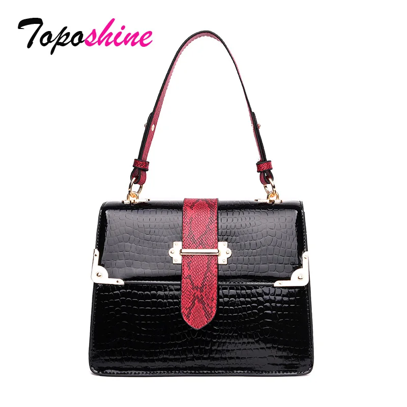

Toposhine Crocodile Pattern Hit Color Ladies Handbag New Fashion High Quality Casual Wild Shoulder Messenger Bag