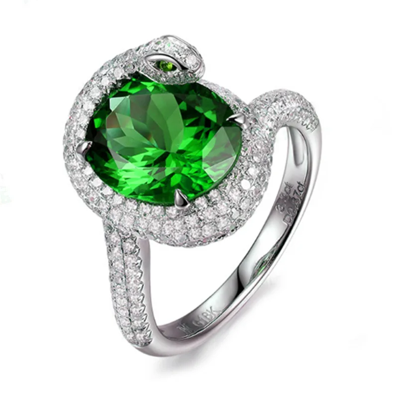 Новая мода S925 стерлингового серебра очарование циркон счастливый змея кольцо Свадебные обручальные кольца для пар для женщин