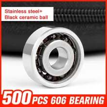 500pcs 606 Ceramic Bearings 606 Miniature Ball for Hand Spinner Medical Equipment Roller Skating Hardware Tools Accessories
