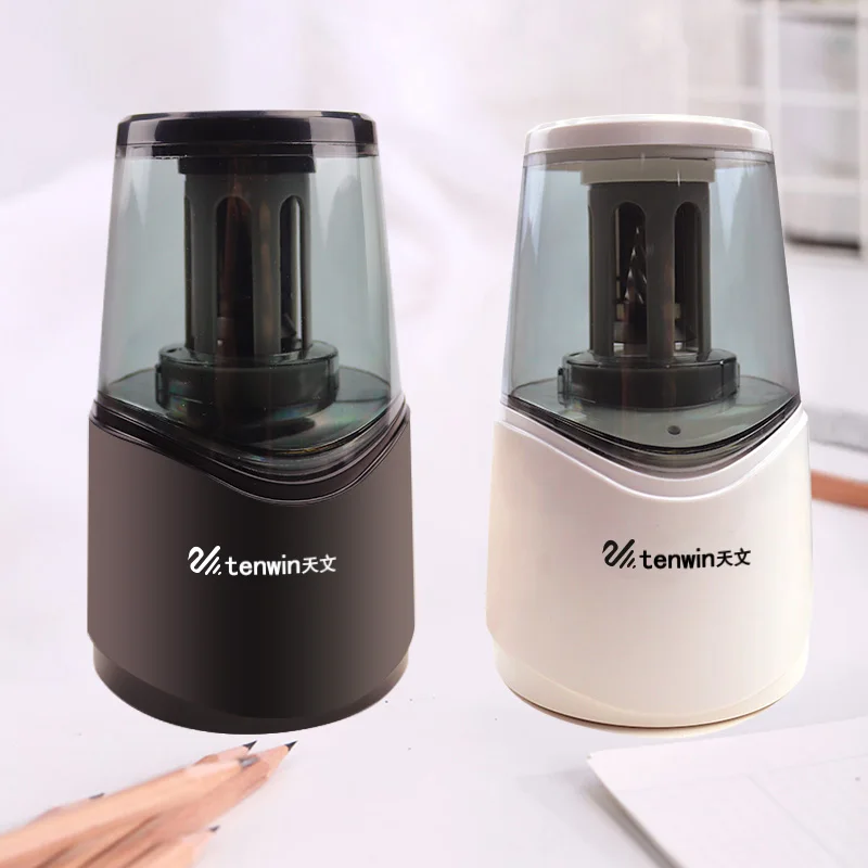  Electric Pencil Sharpener Adjustable Sharpness of Pencil Tip Automatic Mechanical Stationery Office