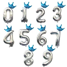 32Inch Silver Crown Figure Balloons Foil Number Air Baloon digit Inflatable Birthday party decorations Kids Baby Shower Globos 32Inch Silver Crown Figure Balloons Foil Number Air Baloon digit Inflatable Birthday party decorations Kids Baby Shower Globos
