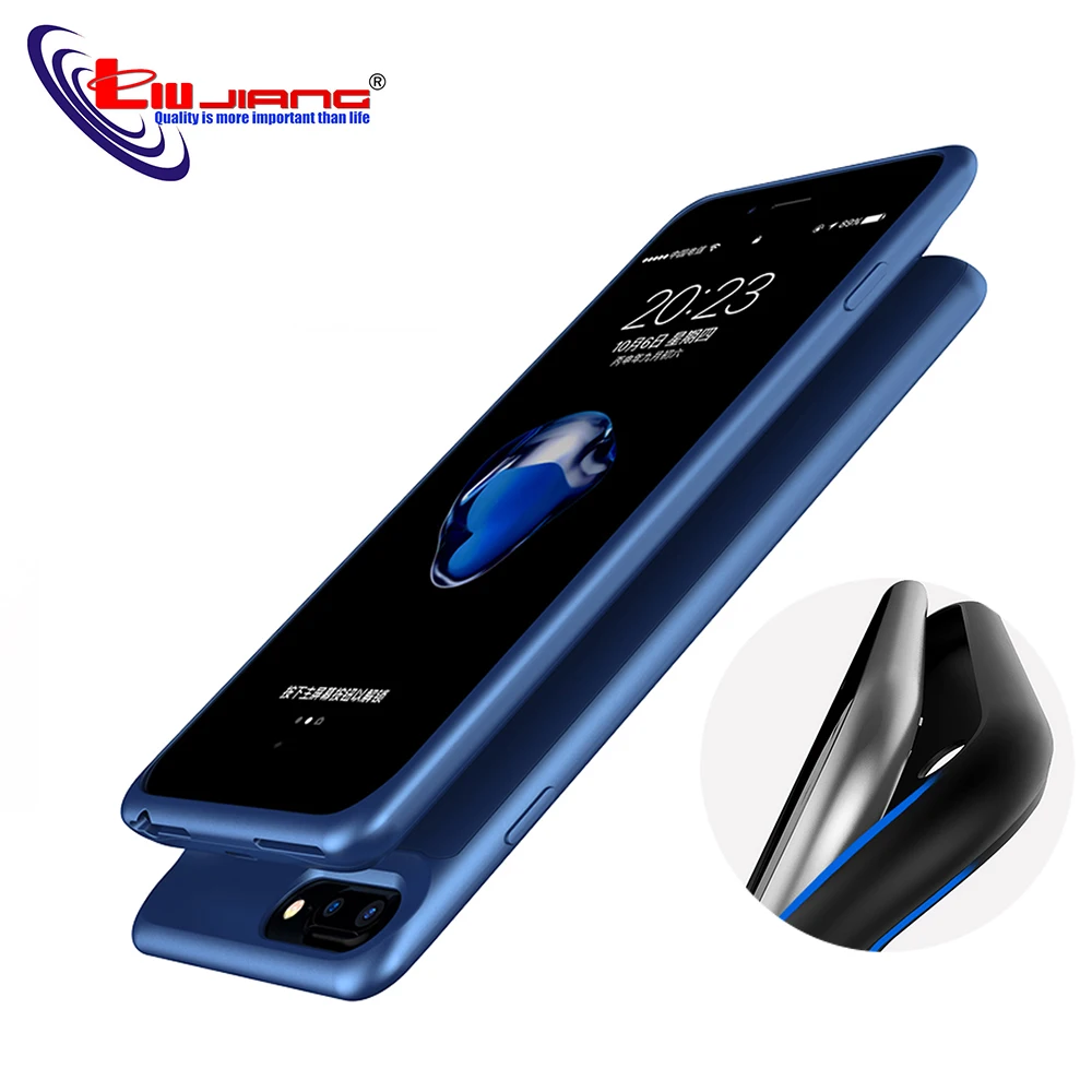 Beste Batterij Oplader voor iphone 6 6 s 7 Plus 5000 7200 mAh Power Bank Case Ultra Slim Externe Pack Backup opladen case
