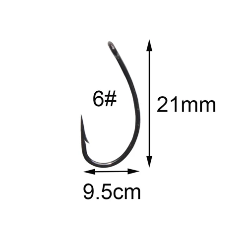 JSM 20 шт. крючки для ловли карпа из высокоуглеродистой стали рыболовные крючки с черной колючей кривой хвостовик острые Крючки для ловли карпа - Цвет: 6