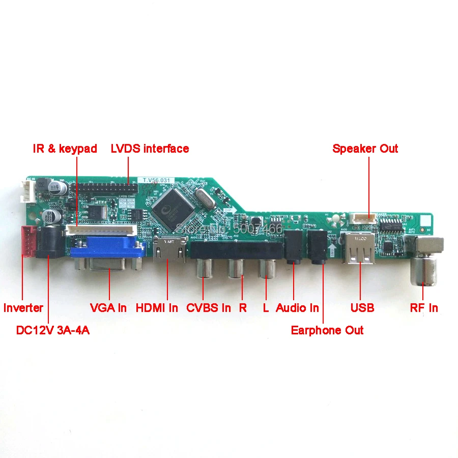 Для LP156WH4-TLA1 15," ЖК-экран для ноутбука 1366*768 40-pin LVDS WLED HDMI/VGA/AV/Аудио/RF/USB TV56 контроллер драйвер платы комплект