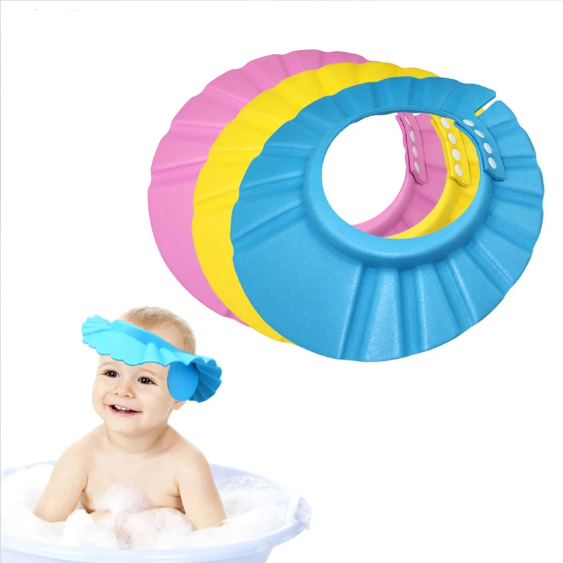 DINIWELL Adjustable Baby Shower Caps Shampoo Cap Wash Hair Kids Bath