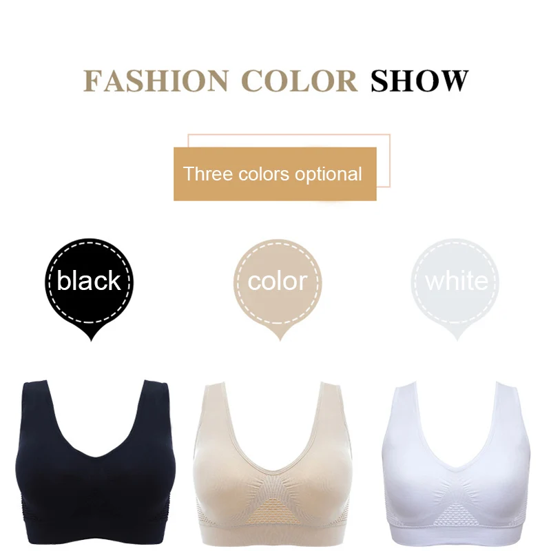 

Women Comfort Wireless Yoga Bra Breathable Summer Fitness Sport Brassiere ED-shipping