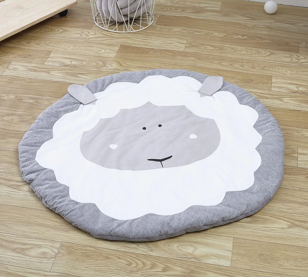 Ins детские коврики для игр дети ползают ковры пол младенческой постельные принадлежности одеяло с кроликами хлопок игровой коврик 90 см
