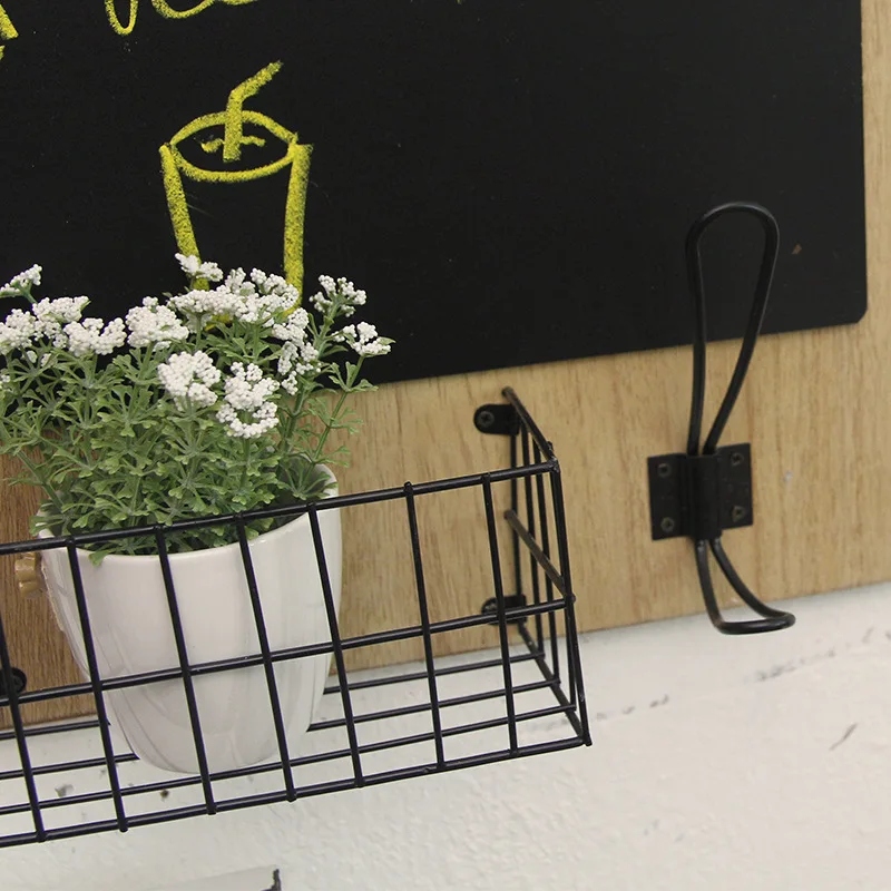 Wall Storage Basket Retro Blackboard (4)