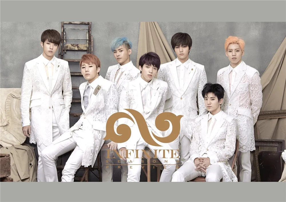 IFINITE плакаты K POP наклейки на стену с белым покрытием печать высокой четкости