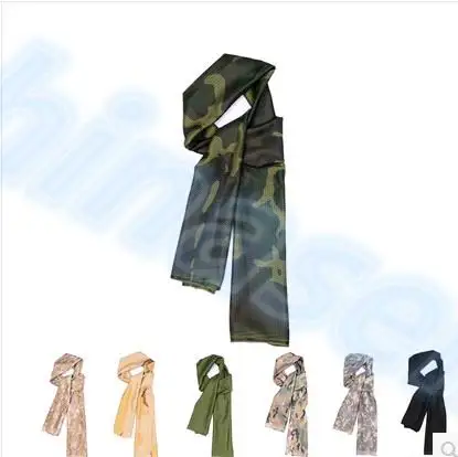 Военная камуфляжная сетка шарф дышащая вуаль прикрытие для снайпера шейный платок открытый джунгли глушитель Кемпинг Туризм шаль шарфы обёрточная бумага