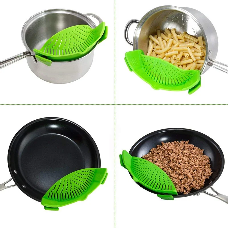 Universal Clip-on Silicone Pot Strainer 5