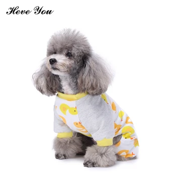 

Heve You New Dog Coat Soft Cotton Jumpsuits Winter Chihuahua Clothes Pets Puppy Romper Sleeping Warm Pet Pajamas Cat Clothing