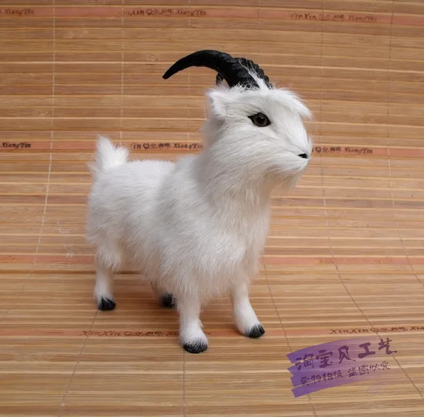 

simulation sheep toy real fur sheep 16x6x17cm model ornament photography prop home decoration gift h1494